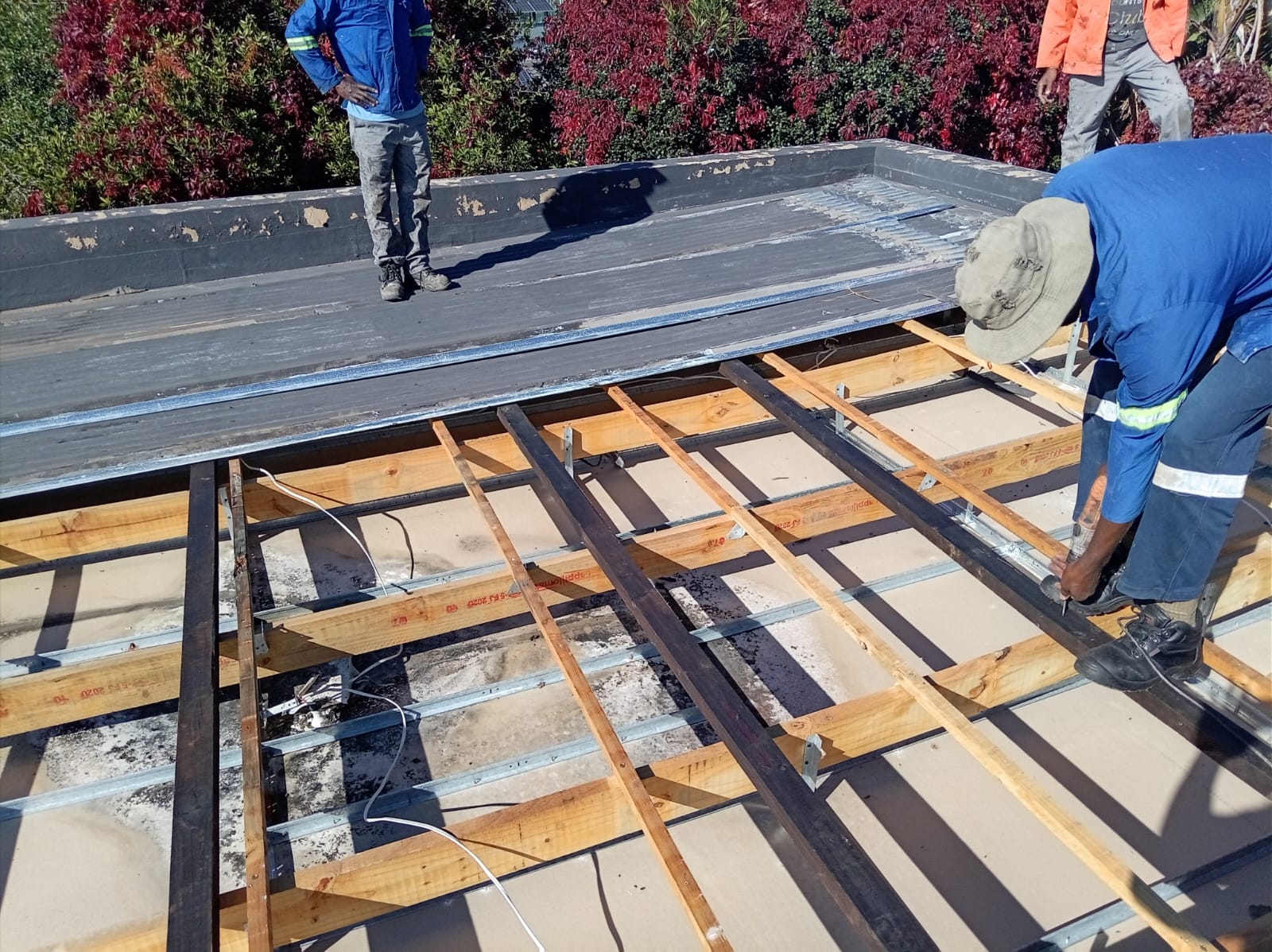 Team working on site